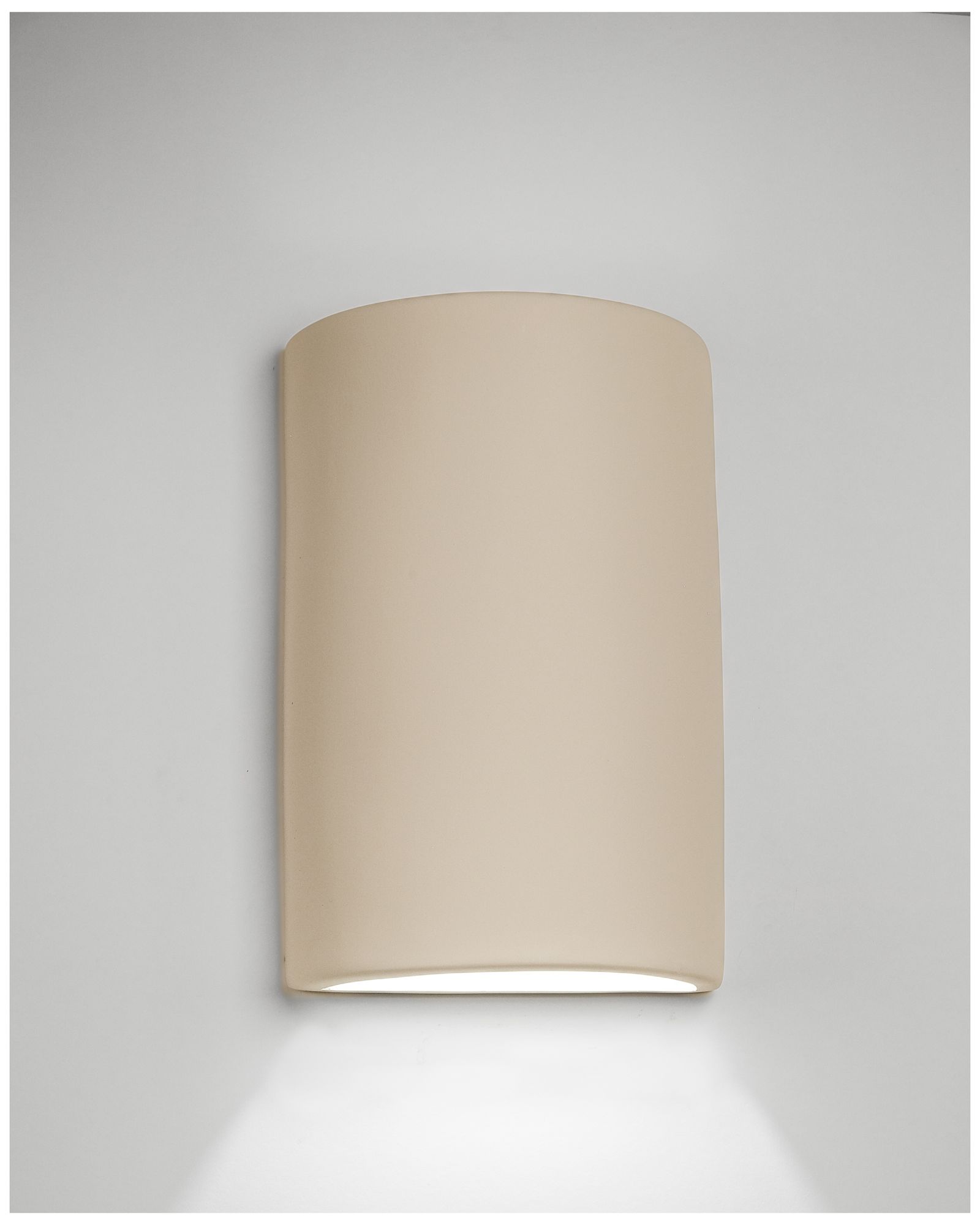 Image 2 Gilly-15-inch-high-ceramic-beige-up/down-LED-outdoor-wall-light-set-of-2 more views