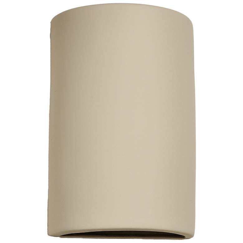 Image 1 Gilly-15-inch-high-ceramic-beige-up/down-LED-outdoor-wall-light