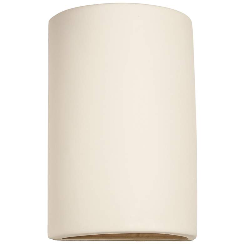 Image 1 Gilly-15-inch-high-ceramic-paintable-white-up/down-LED-outdoor-wall-light