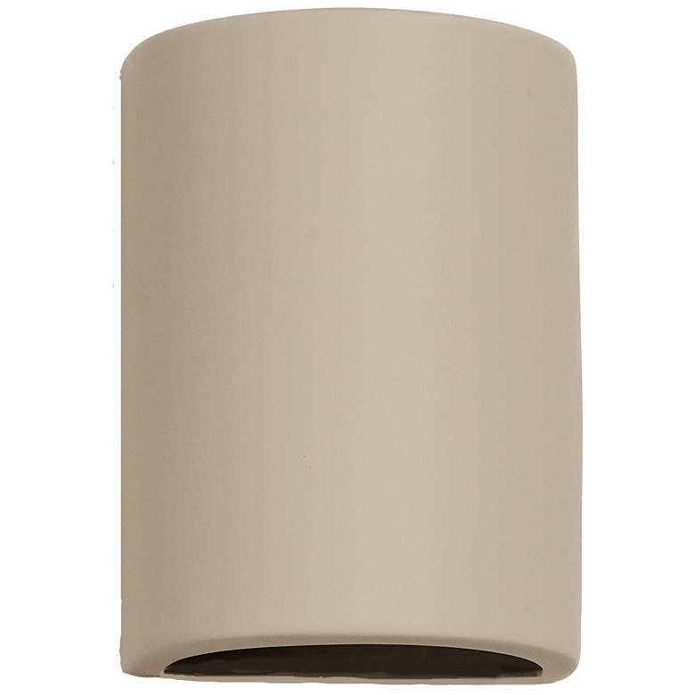 Image 1 Gilly-8.5-inch-high-ceramic-cottonwood-up/down-LED-outdoor-wall-light
