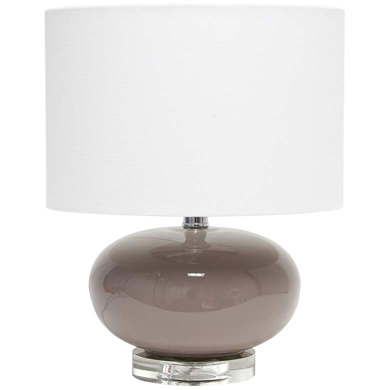 Image 2 Gilmore 15 1/4 inch High Aqua Glass Bedside Table Lamp