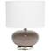 Gilmore 15 1/4" High Aqua Glass Bedside Table Lamp