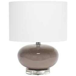 Gilmore 15 1/4&quot; High Aqua Glass Bedside Table Lamp