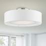 Thumbnail1 of Gilmore 4 Light Brushed Nickel Semi-Flush with Shiny White Accents