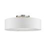 Thumbnail3 of Gilmore 4 Light Brushed Nickel Semi-Flush with Shiny White Accents more views