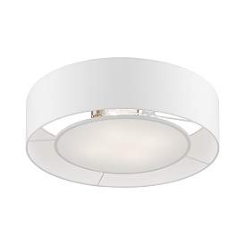 Image5 of Gilmore 4 Light Brushed Nickel Semi-Flush with Shiny White Accents more views