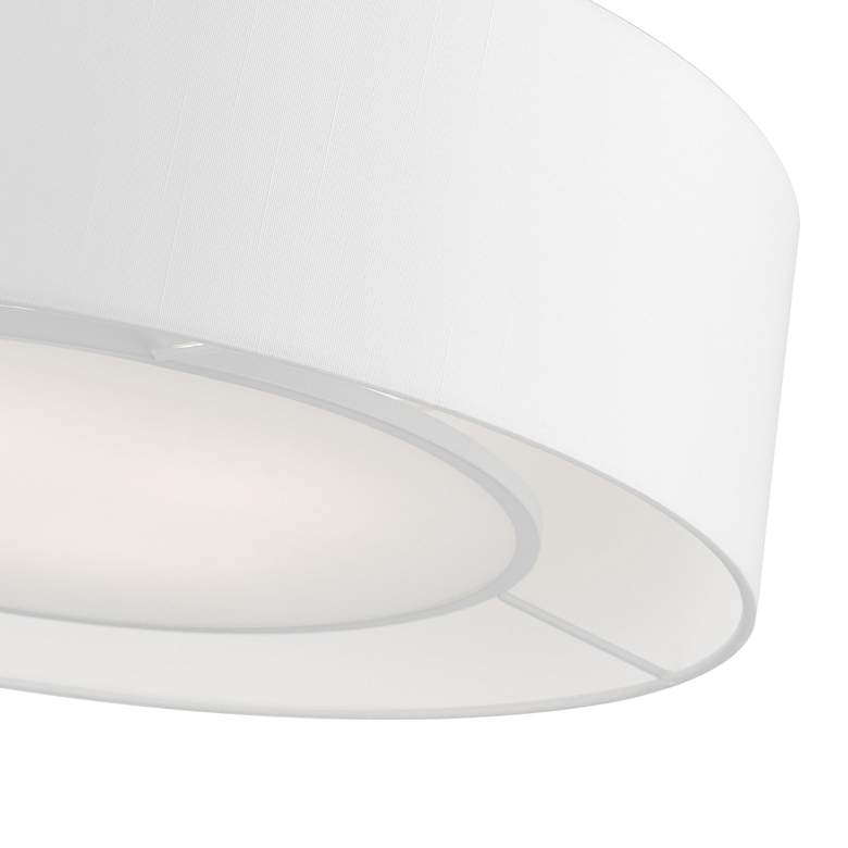 Image 6 Gilmore 4 Light Brushed Nickel Semi-Flush with Shiny White Accents more views
