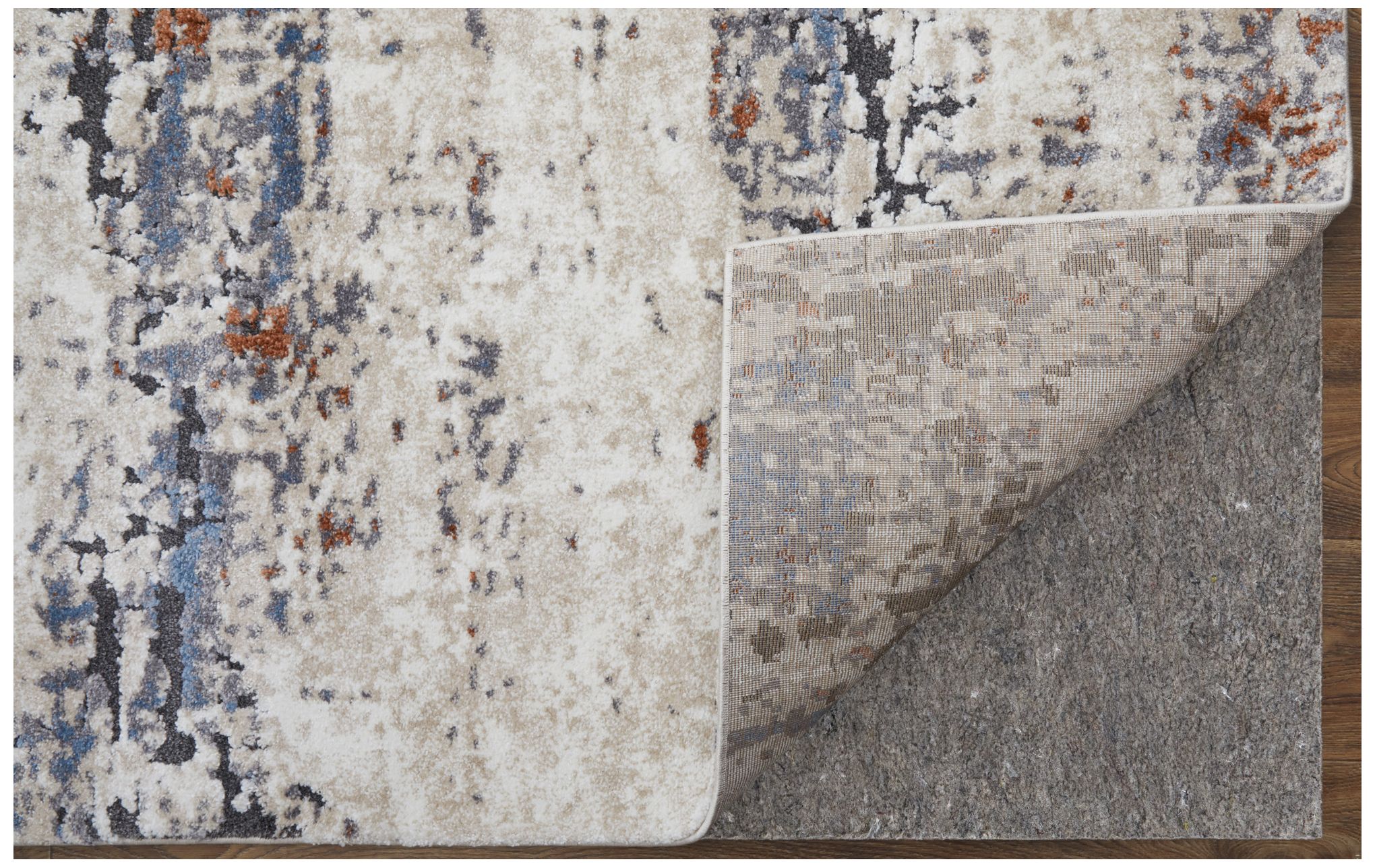 Image 4 Gilmore Abstract Indoor Ivory Area Rug 39MLF 8' x 10' more views