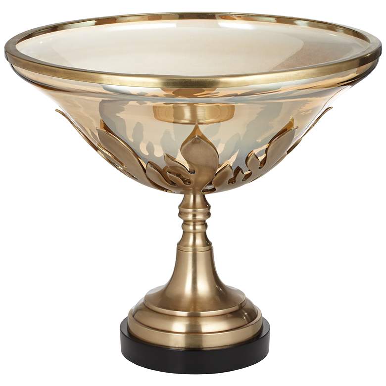 Image 1 Gilmore Brass and Glass Decorative Bowl