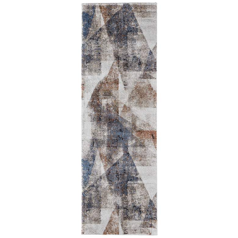 Image 1 Gilmore Color Block Indoor Blue Area Rug 39MKF 2'-6" x 8'