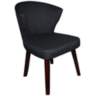 Gilmore Gray Concave Accent Chair