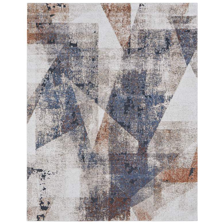 Image 1 Gilmore Modern Color Block Soft Indoor Blue Area Rug 39MKF