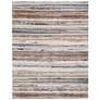 Gilmore Stripes Indoor Ivory Area Rug 39MQF 5'-3" x 8'