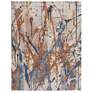 Gilmore Watercolor Indoor Blue Area Rug 39MPF 5'-3" x 8'
