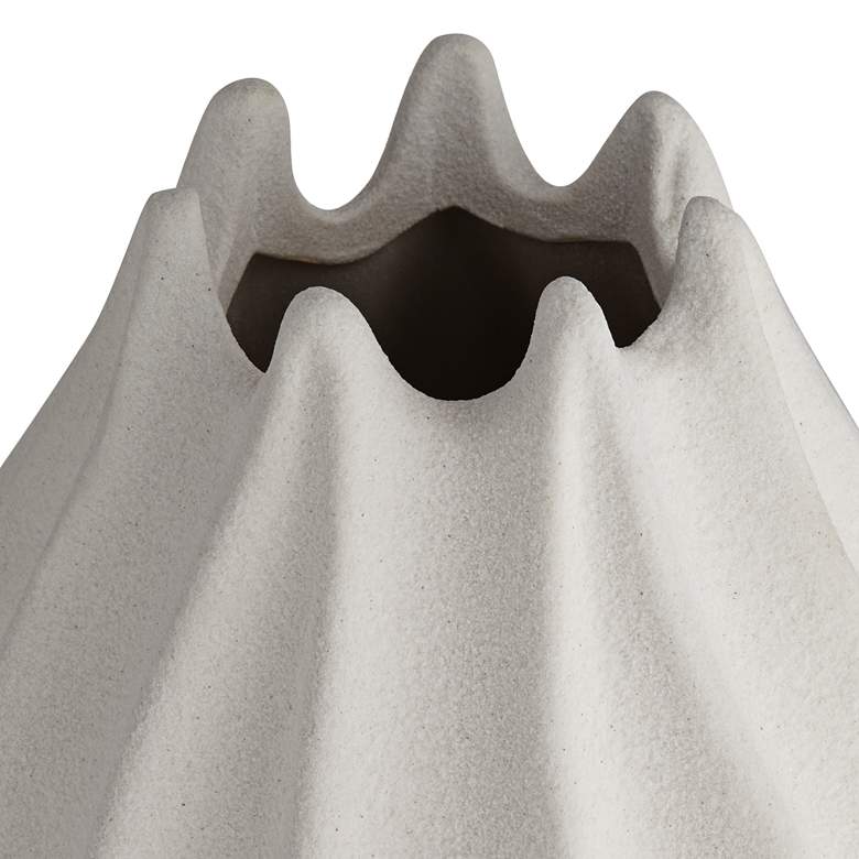 Image 3 Gilroy 9" High Matte White Organic Pod Decorative Vase more views