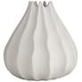 Gilroy 9" High Matte White Organic Pod Decorative Vase