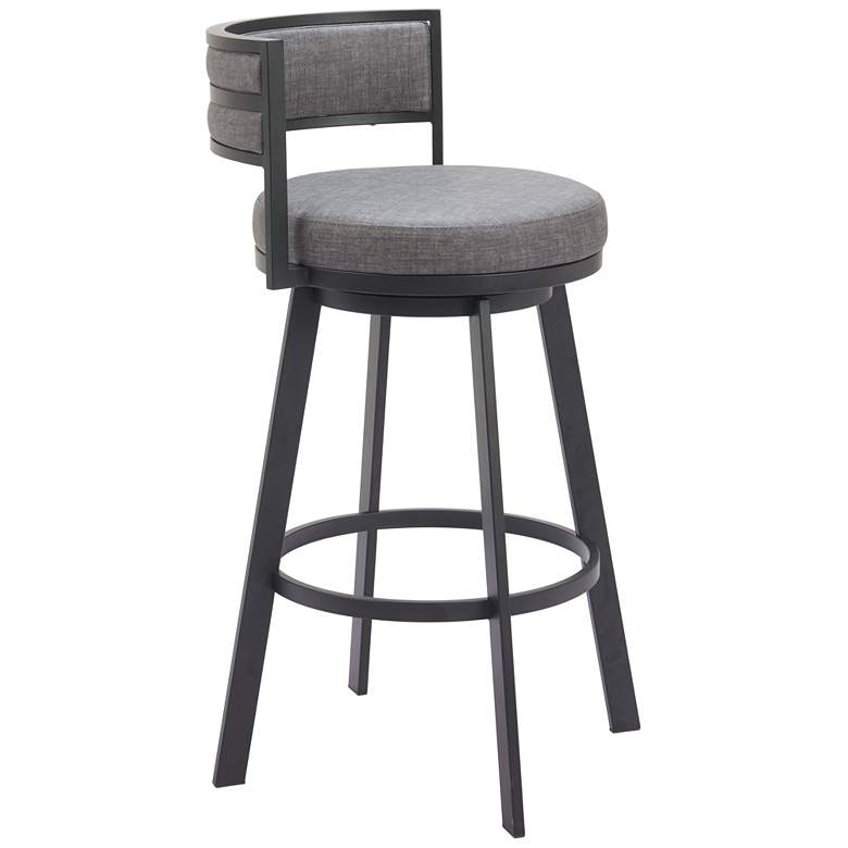 Image 1 Gimsby Swivel Barstool Gray