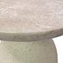 Gina 15 3/4" Wide Cream Travertine Marble Side Table