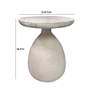 Gina 15 3/4" Wide Cream Travertine Marble Side Table