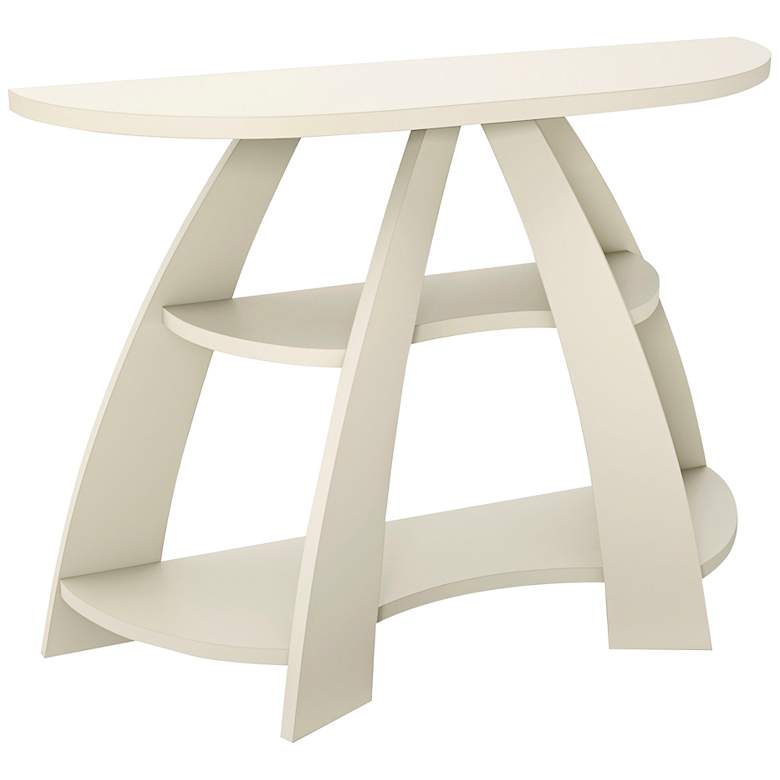 Image 2 Gina 47 1/4" Wide Soft White 2-Shelf Console Table