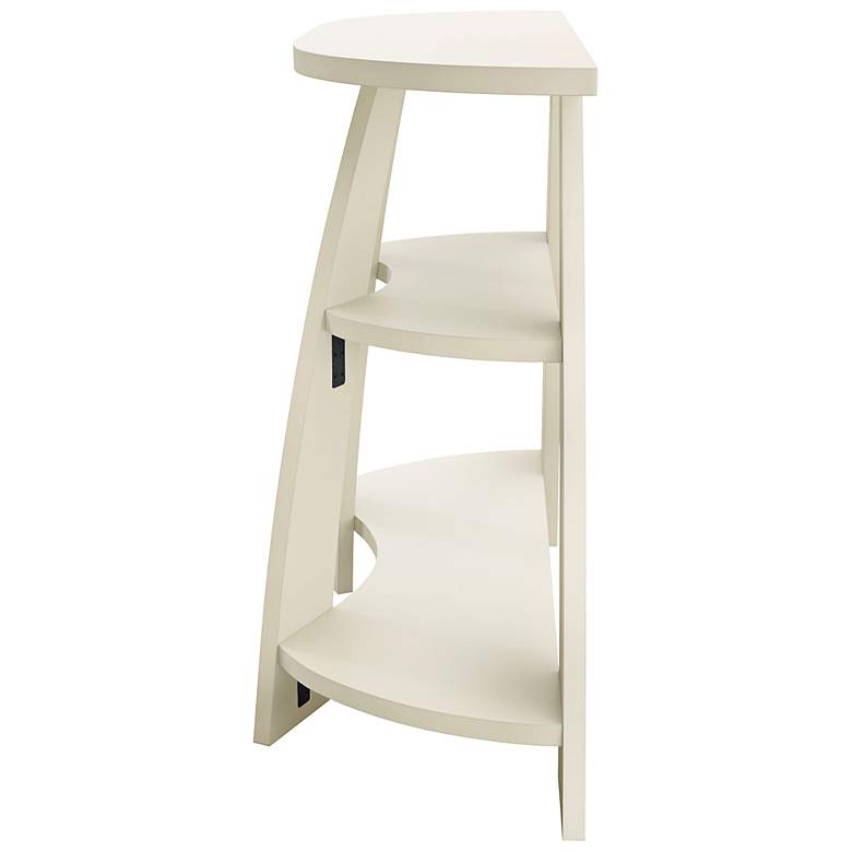 Image 4 Gina 47 1/4" Wide Soft White 2-Shelf Console Table more views