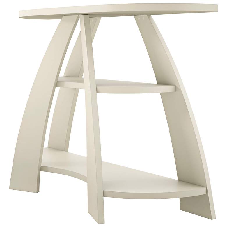 Image 5 Gina 47 1/4" Wide Soft White 2-Shelf Console Table more views