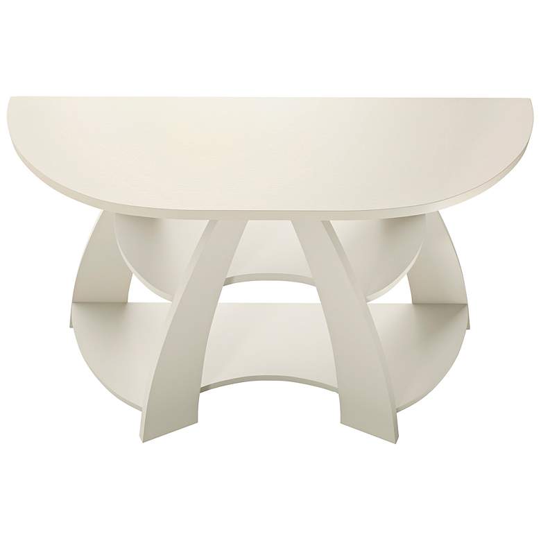 Image 6 Gina 47 1/4" Wide Soft White 2-Shelf Console Table more views
