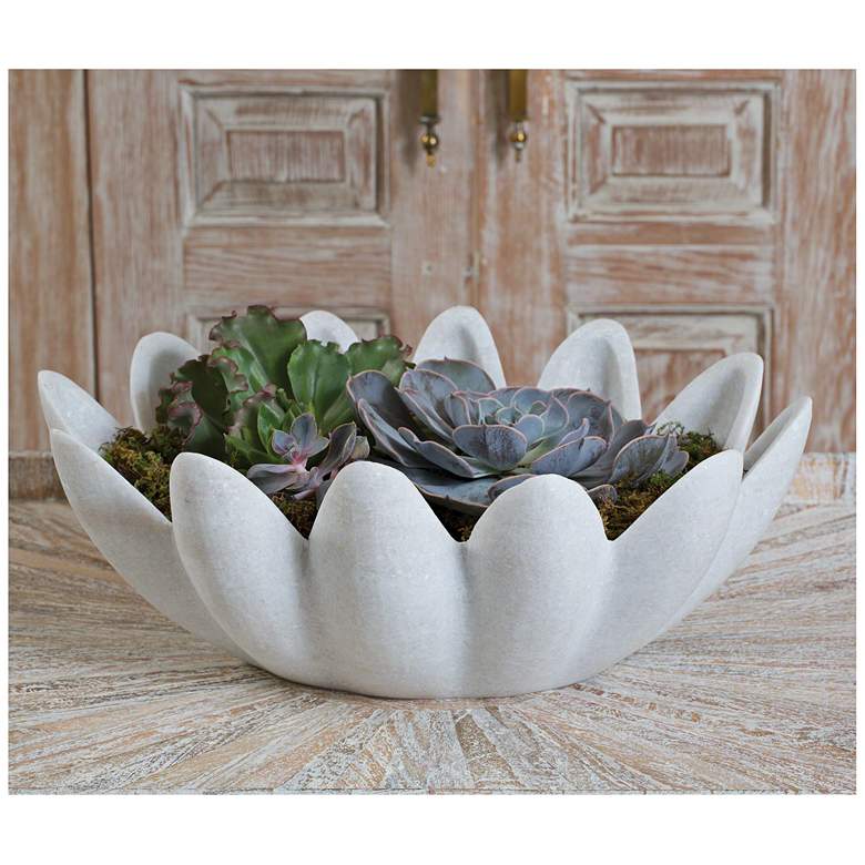 Image 2 Gingerleaf White Matte Marble Bowl more views