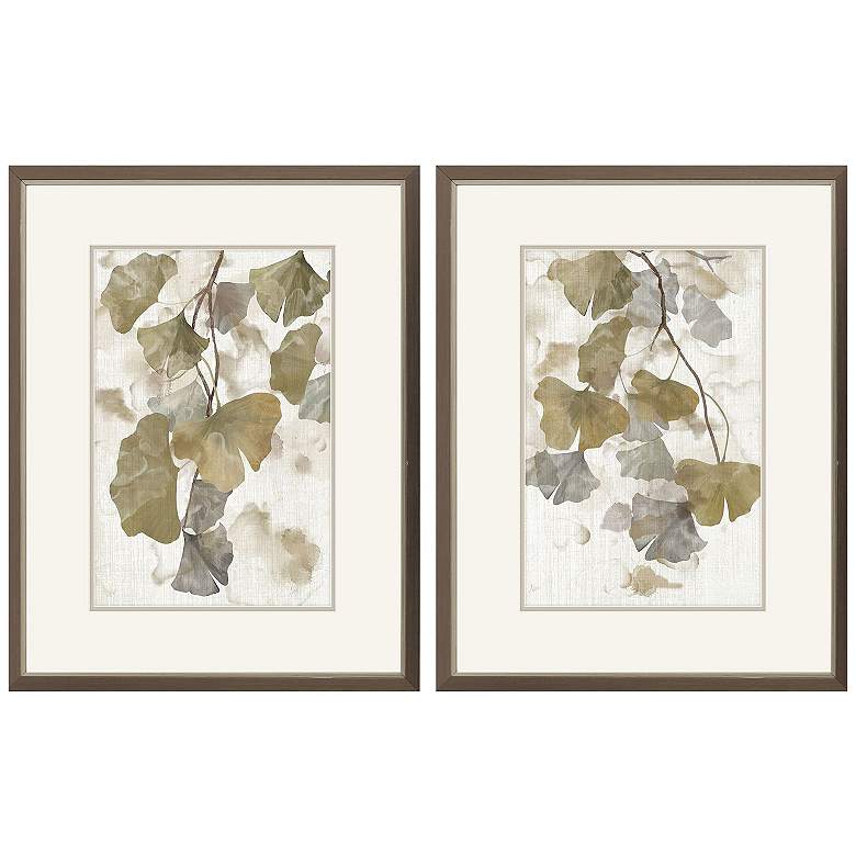Image 1 Gingko Accent 19"W x 25"H Framed Art Set of 2