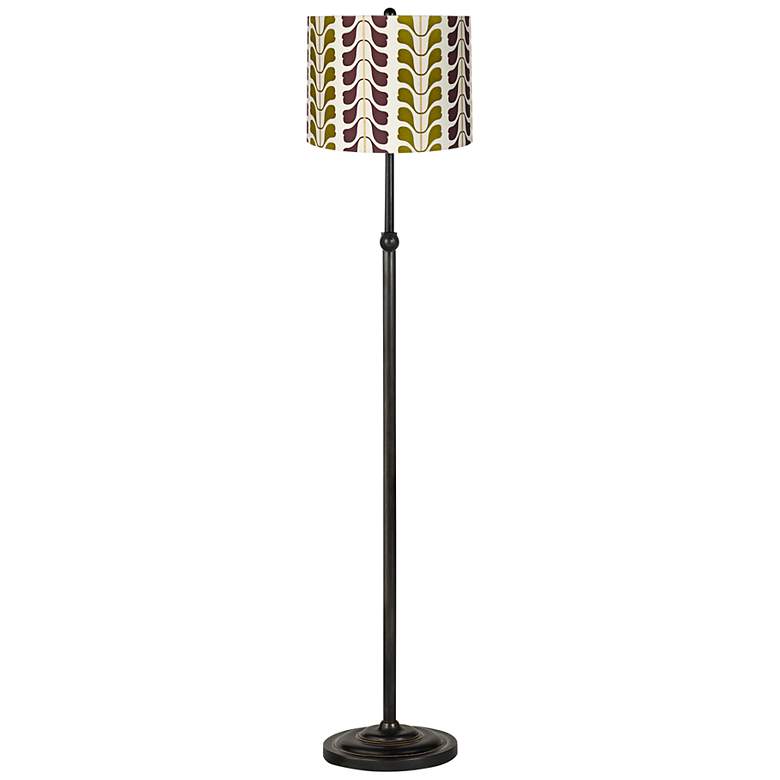 Image 1 Ginkgo Leaves Bronze Adjustable Floor Lamp