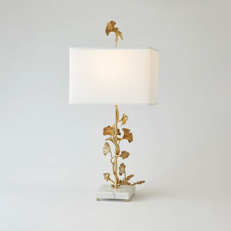 Image 3 Ginkgo Table Lamp-Brass more views