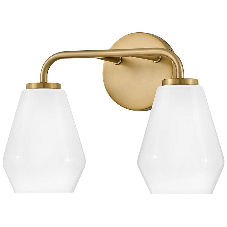 Image 5 Gio 10 1/4" High Lacquered Brass 2-Light Wall Sconce more views