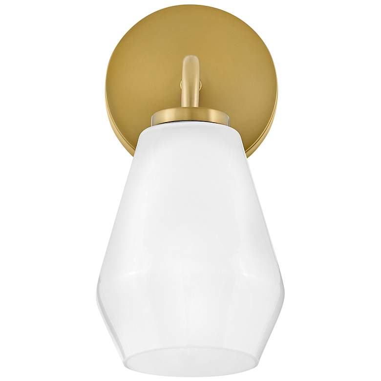 Image 4 Gio 11 1/4" High Lacquered Brass Wall Sconce more views