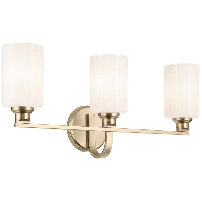 Image 1 Gioe 24 1/4" Wide Champagne Bronze 3-Light Vanity Bath Light
