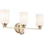 Gioe 24 1/4" Wide Champagne Bronze 3-Light Vanity Bath Light