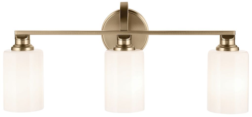 Gioe 24 1/4" Wide Champagne Bronze 3-Light Vanity Bath Light
