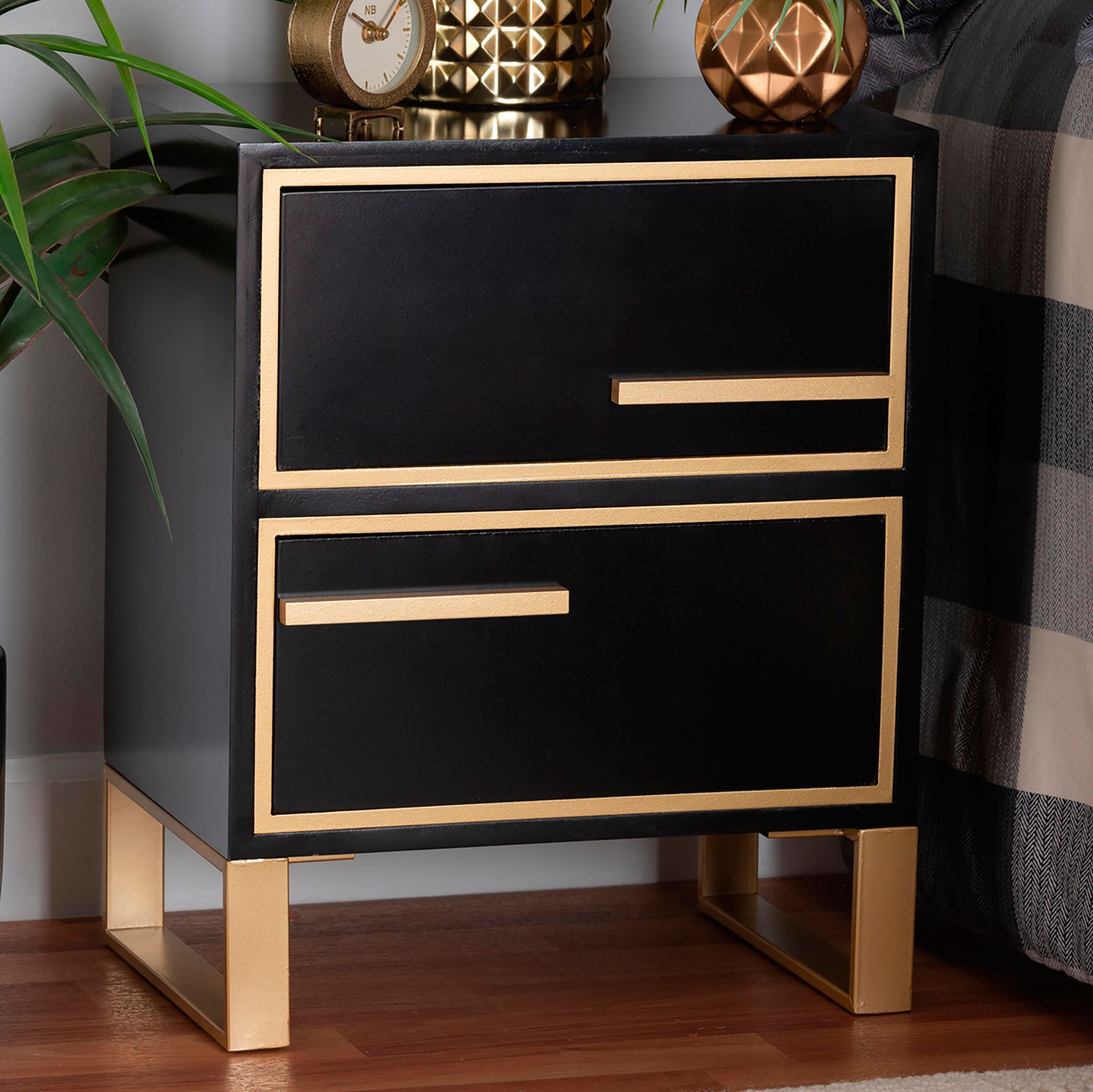 Black and gold night stands online