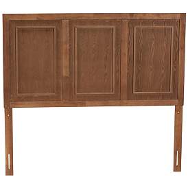 Image5 of Giordano 56" Wide Ash Walnut Wood Full Headboard more views