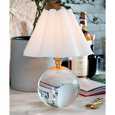 Giorgio 13" High Crystal Accent Table Lamp with White Shade