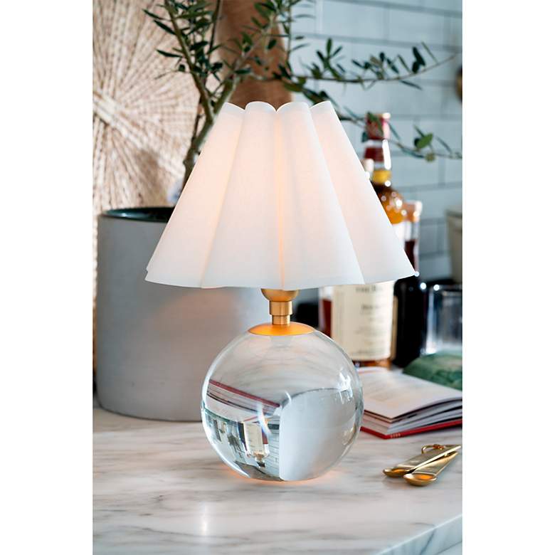 Image 4 Giorgio 13" High Crystal Accent Table Lamp with White Shade more views