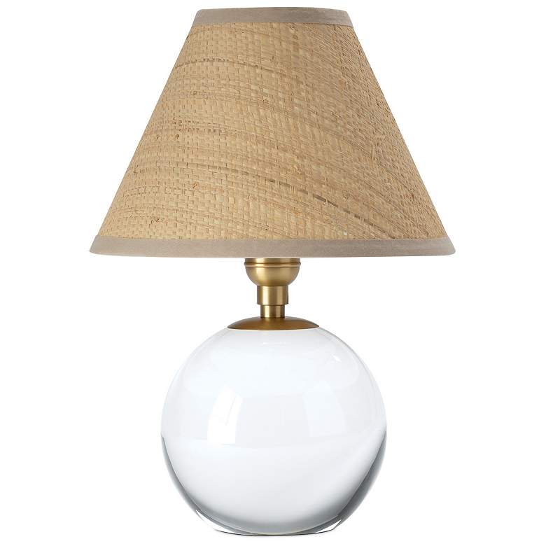 Image 1 Giorgio Crystal Mini Lamp (Natural Brass with Rattan Shade)