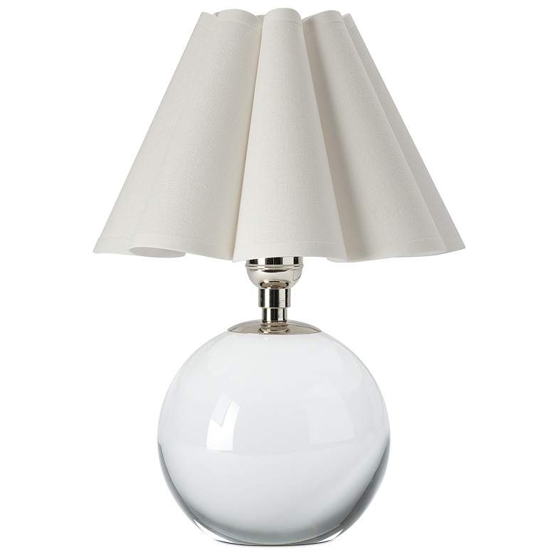 Image 1 Giorgio Crystal Mini Lamp (Polished Nickel with White Shade)