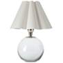 1_Giorgio Crystal Mini Lamp (Polished Nickel with White Shade)