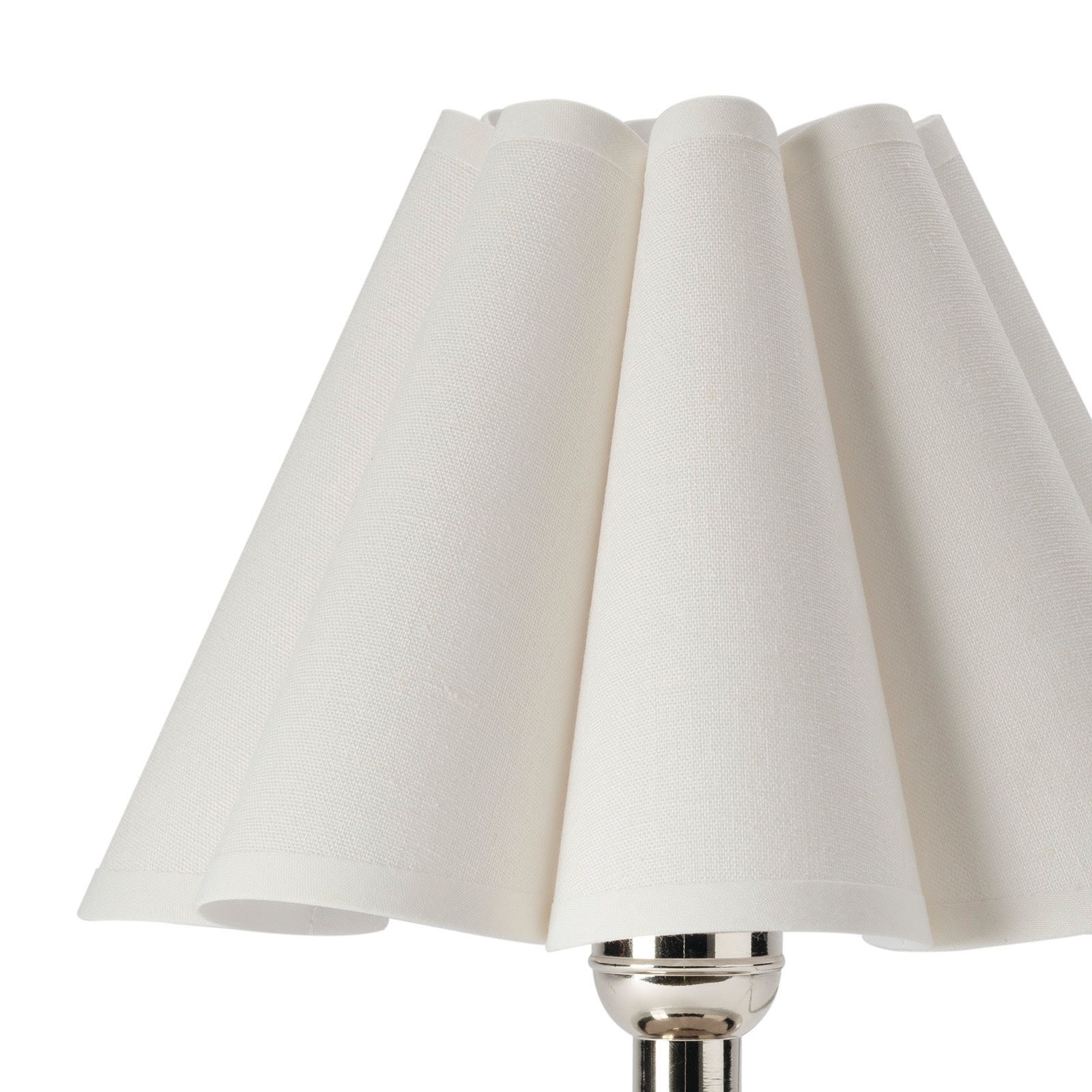 Image 2 Giorgio Crystal Mini Lamp (Polished Nickel with White Shade) more views