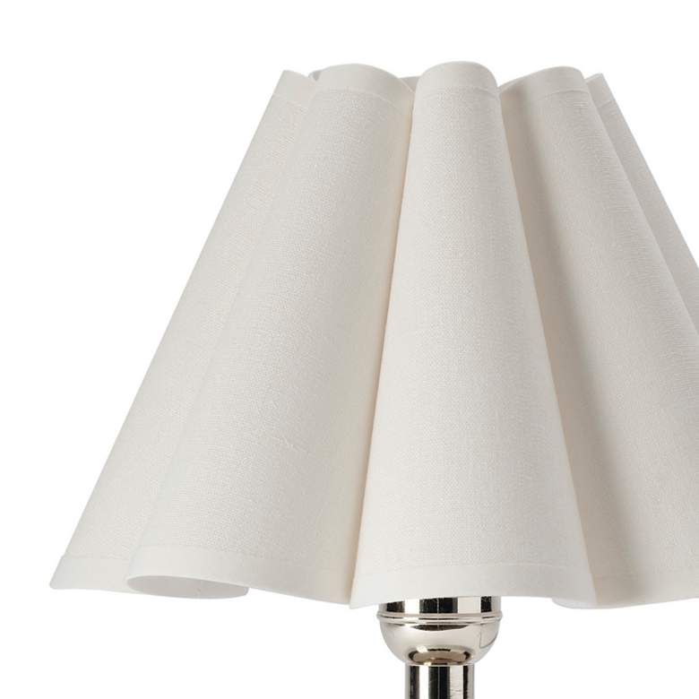 Image 2 Giorgio Crystal Mini Lamp (Polished Nickel with White Shade) more views