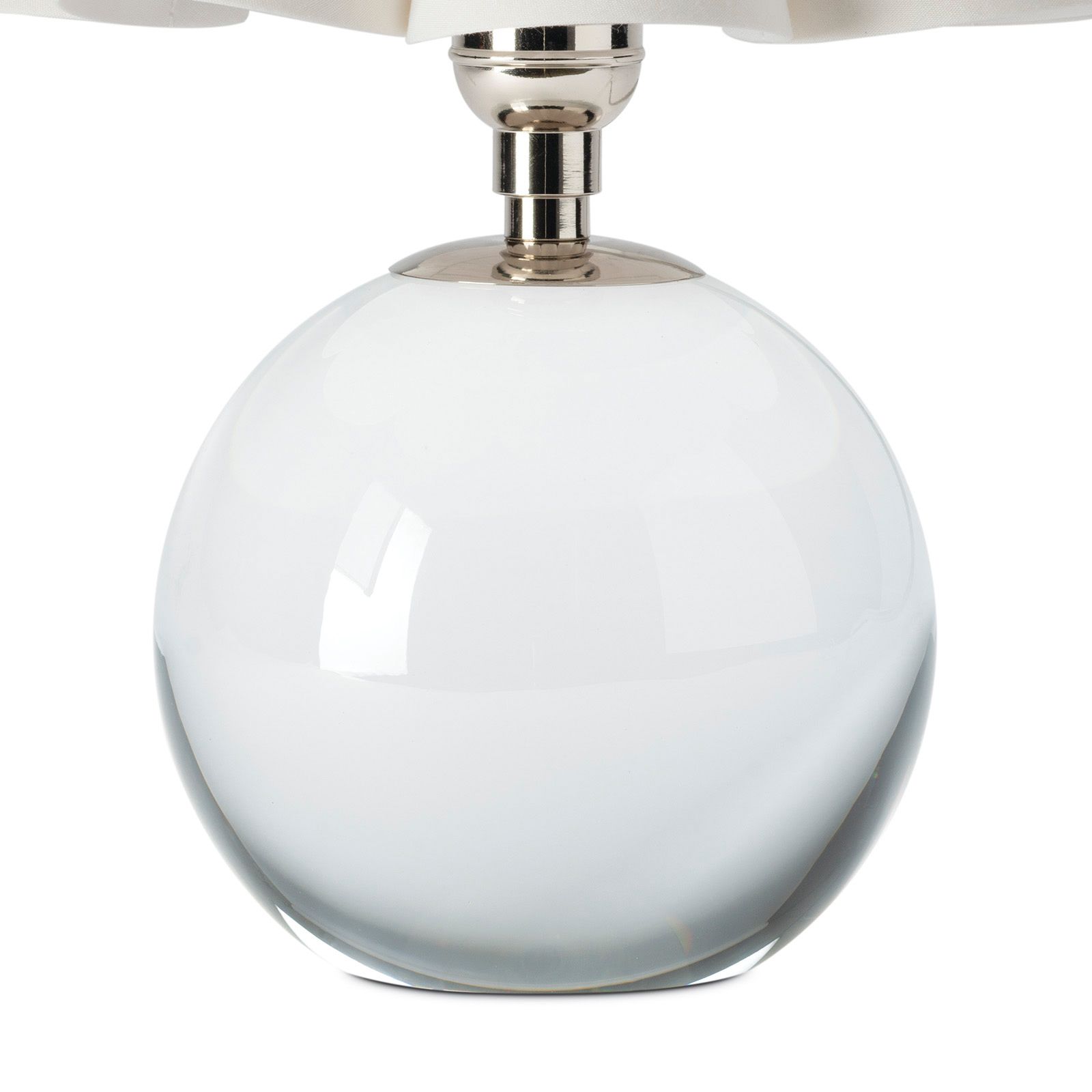 Image 3 Giorgio Crystal Mini Lamp (Polished Nickel with White Shade) more views