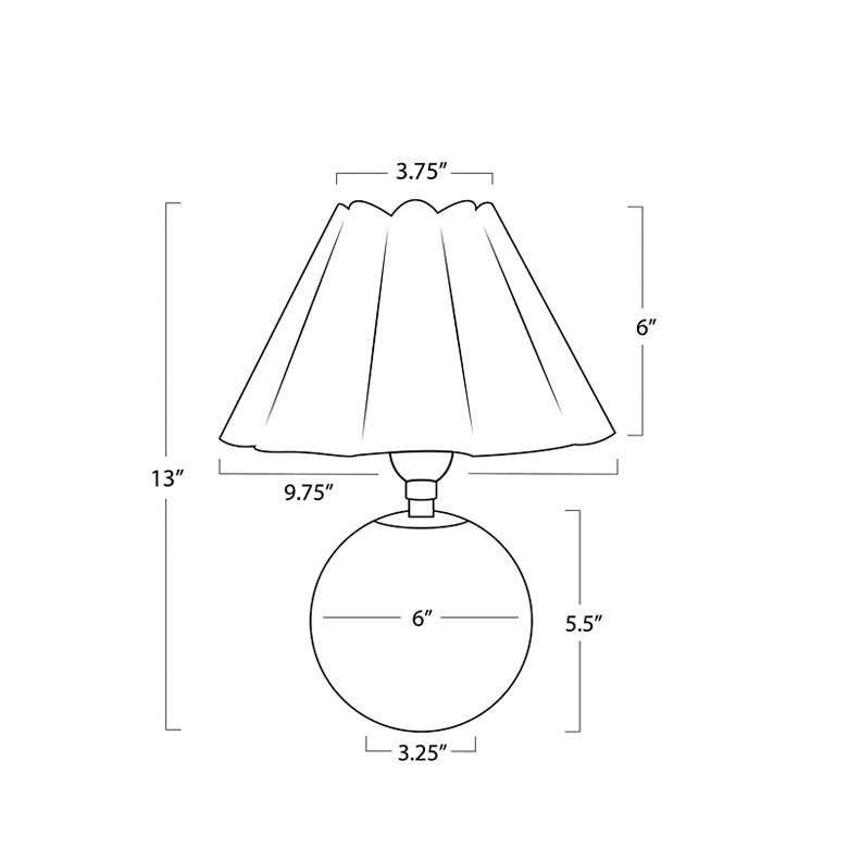 Image 4 Giorgio Crystal Mini Lamp (Polished Nickel with White Shade) more views