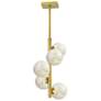 1_Giovanna 10.5" Wide 5-Light Aged Brass Finish Pendant w/ Alabaster Shade