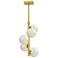 Giovanna 10.5" Wide 5-Light Aged Brass Finish Pendant w/ Alabaster Shade