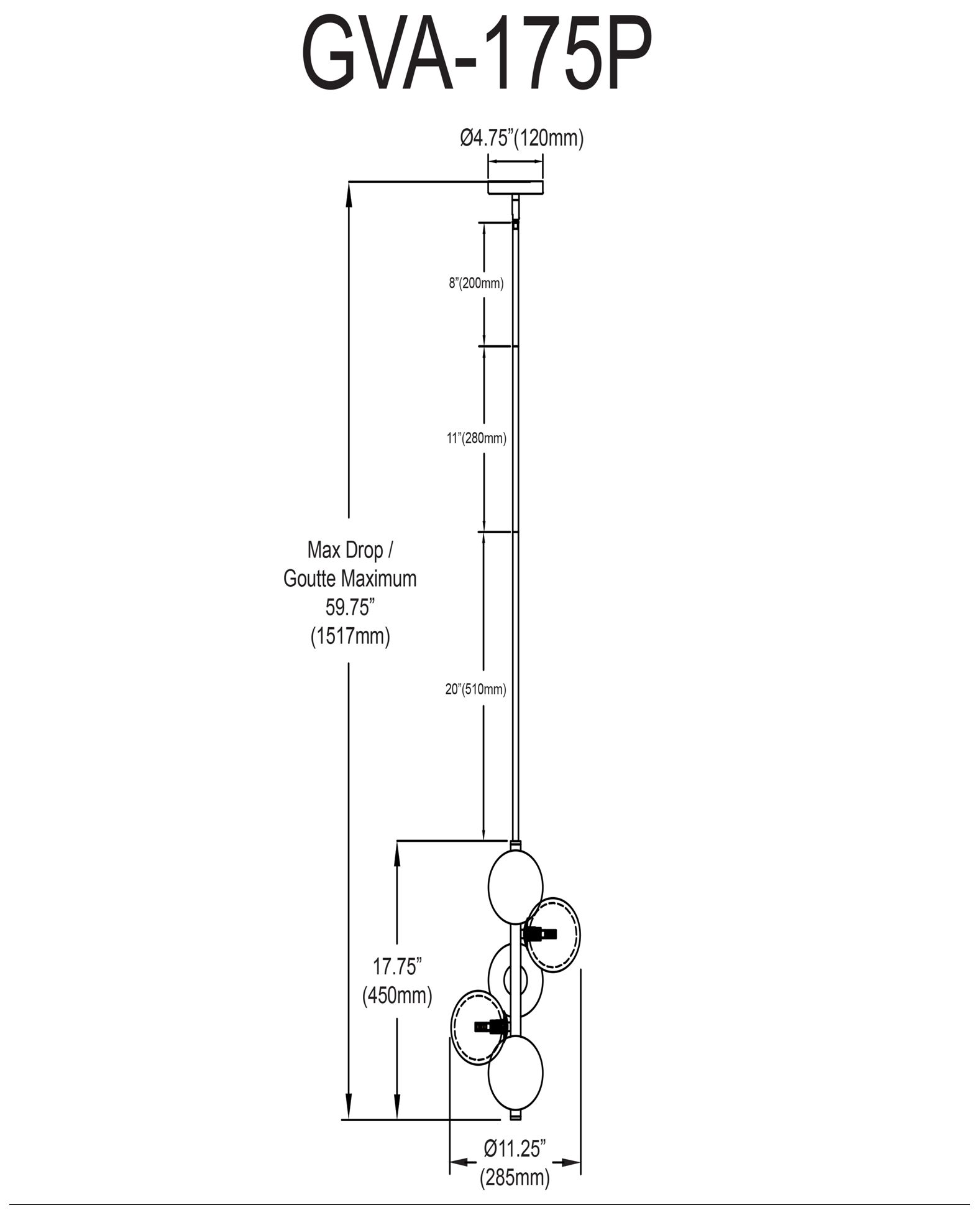 Image 4 Giovanna 10.5" Wide 5-Light Matte Black Finish Pendant w/ Alabaster Shade more views